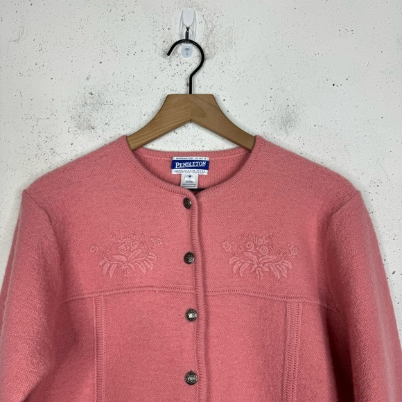 Pendleton Button Front Cardigan 90s Sweater Size Medium - Picture 2 of 9